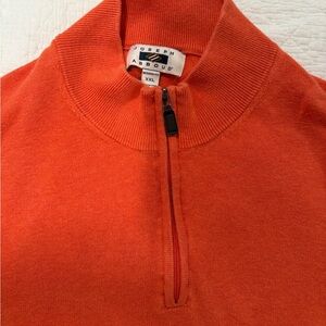 Joseph Men's Zip-Up Sweater in Vibrant Orange